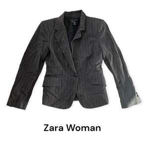 Zara Woman wool blend blazer jacket brown gold woman’s size 4